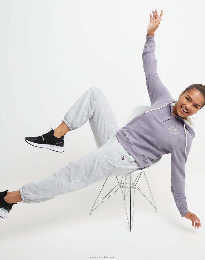 campus fleece hættetrøje champion script laurbær V6J661961 røget syren