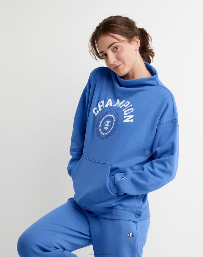 campus øko fleece sweatshirt med tragthals en gang på en mester V6J661951 varme blåbær