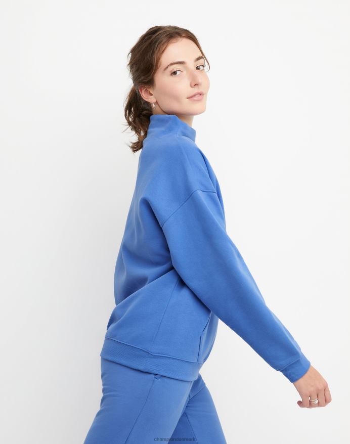 campus øko fleece sweatshirt med tragthals en gang på en mester V6J661951 varme blåbær