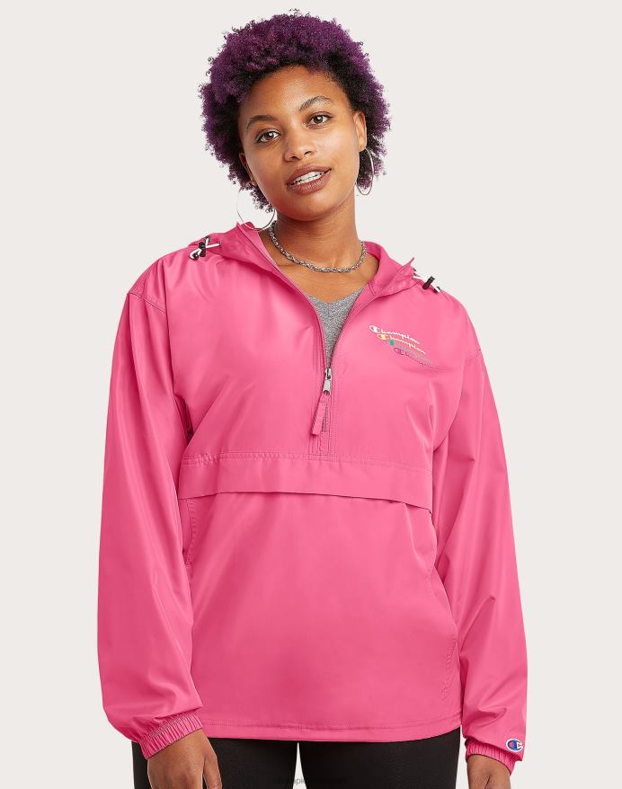 Champion pakbar vindjakke jakke triple script V6J661060 glad pink