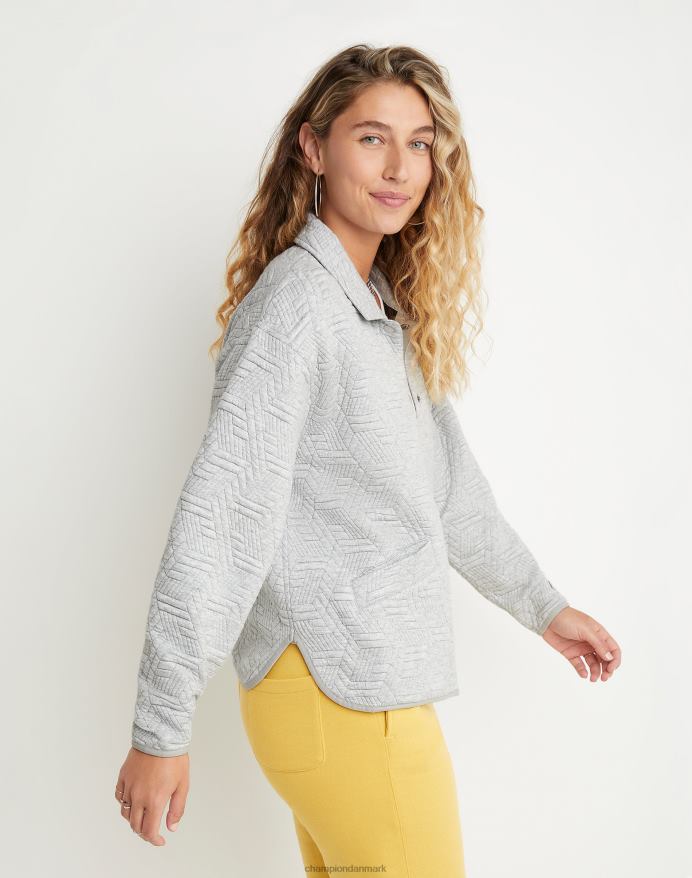 Champion soft touch tekstur jakke broderet script logo V6J661058 oxford grå