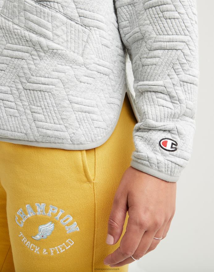 Champion soft touch tekstur jakke broderet script logo V6J661058 oxford grå