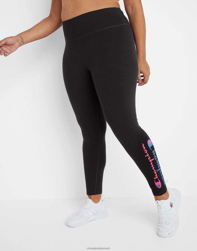 Champion autentiske 7/8 leggings spejlet script V6J661291 sort