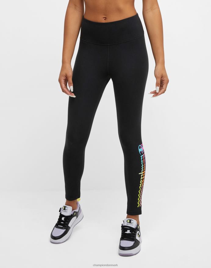 Champion autentiske leggings bølget script 25 V6J661286 sort