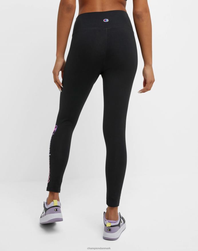 Champion autentiske leggings bølget script 25 V6J661286 sort