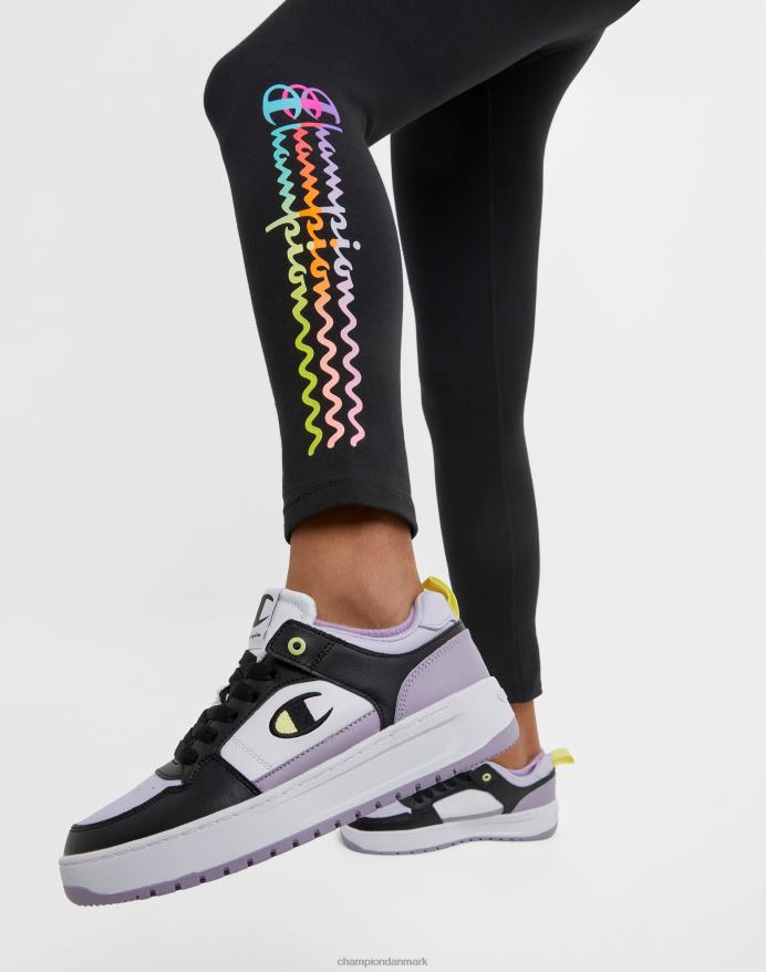 Champion autentiske leggings bølget script 25 V6J661286 sort