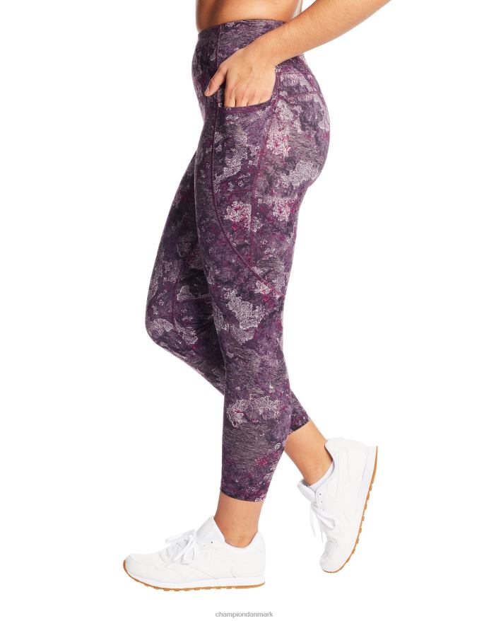 Champion c9 7/8 leggings med høj talje 25 V6J661668 vulkanmos/farve lilla