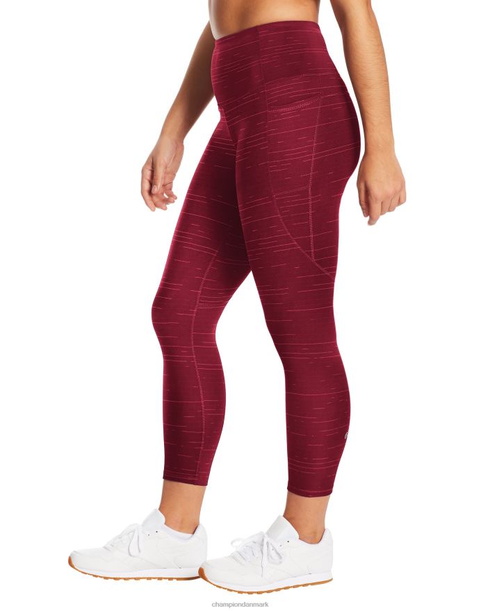 Champion c9 7/8 leggings med høj talje 25 V6J661671 gløgg/patruljerød