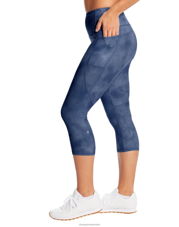 Champion c9 capri leggings med høj talje 20 V6J661698 opvasket xavier navy