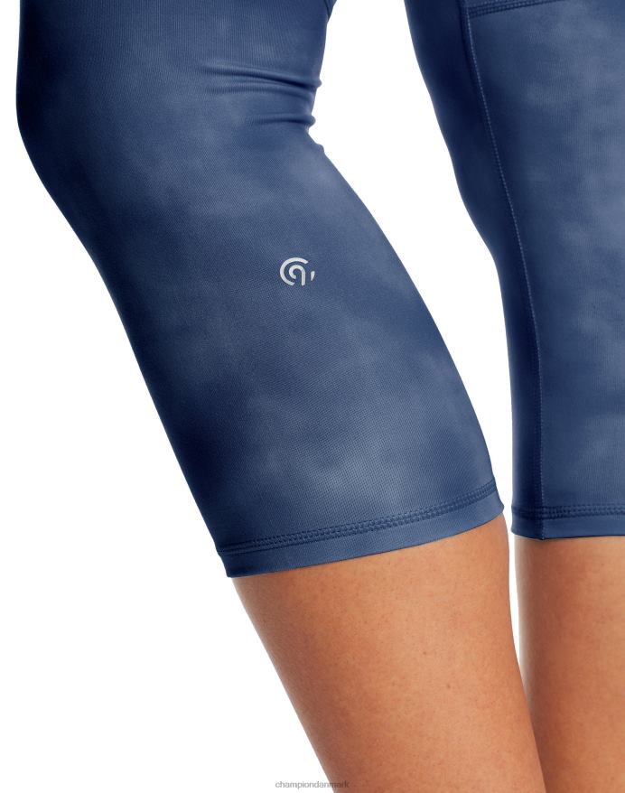 Champion c9 capri leggings med høj talje 20 V6J661698 opvasket xavier navy