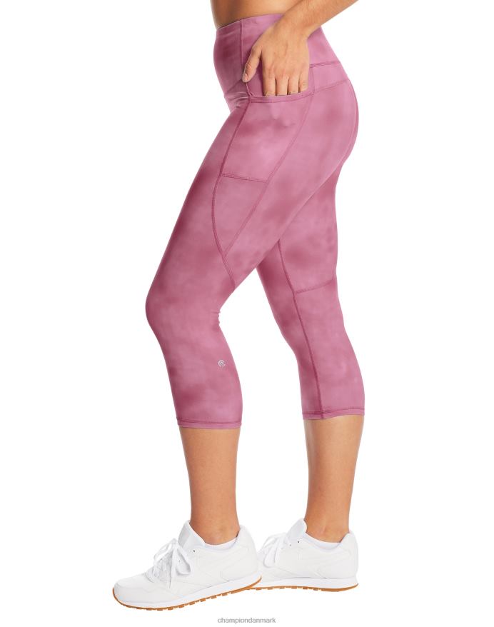 Champion c9 capri leggings med høj talje 20 V6J661700 opvasket elegant lilla