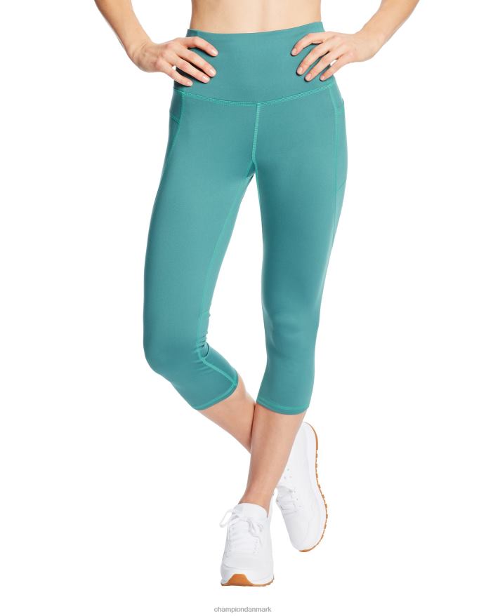 Champion c9 capri leggings med høj talje 20 V6J661704 aqua tonic