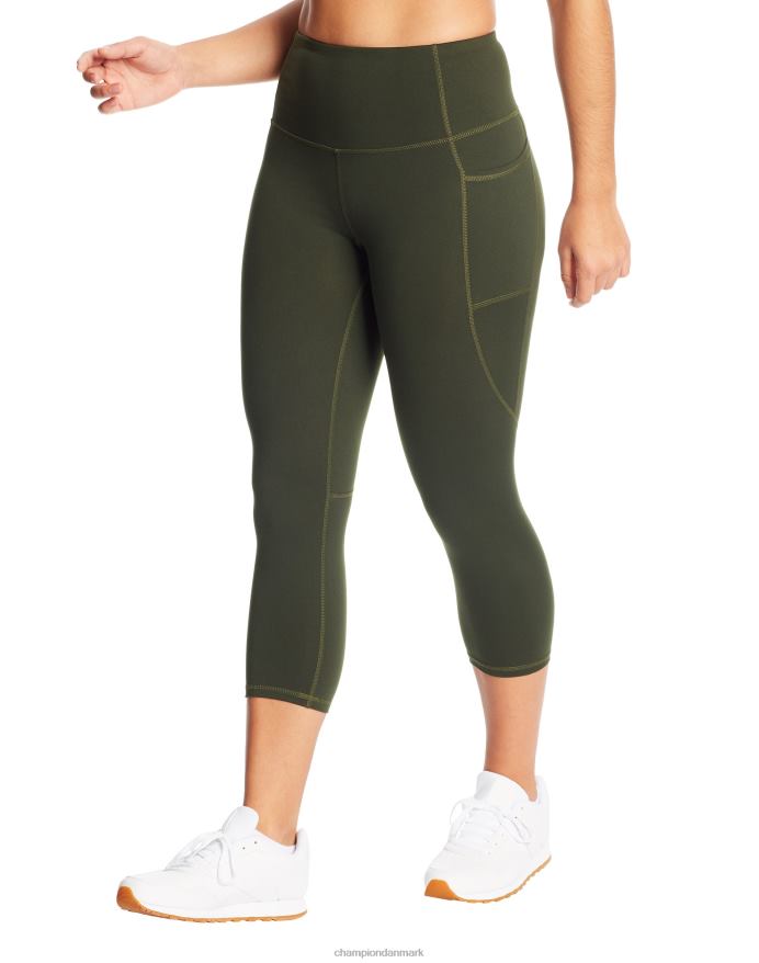Champion c9 capri leggings med høj talje 20 V6J661705 flaske grøn