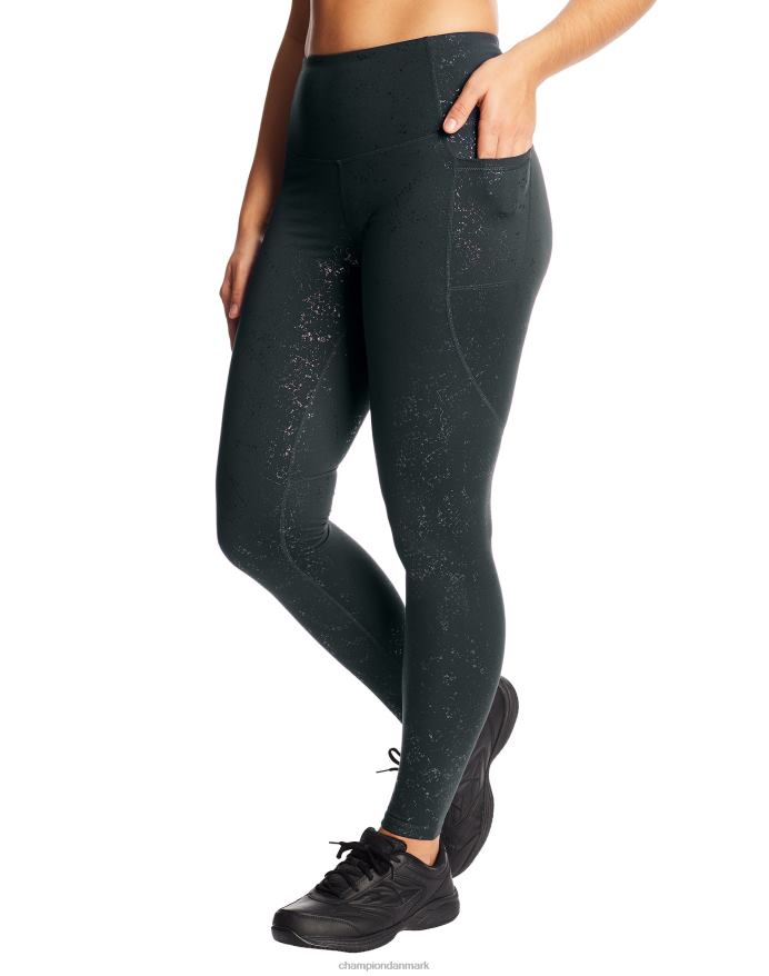 Champion c9 leggings med høj talje 30 V6J661684 slangefolie/ibenholt