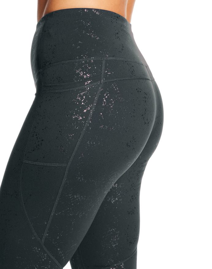 Champion c9 leggings med høj talje 30 V6J661684 slangefolie/ibenholt