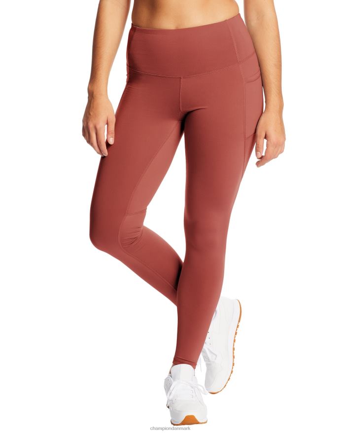 Champion c9 leggings med høj talje 30 V6J661685 sten mursten rød