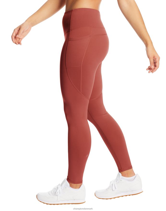 Champion c9 leggings med høj talje 30 V6J661685 sten mursten rød