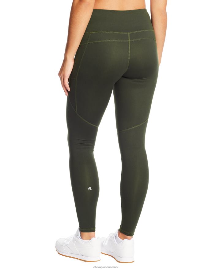 Champion c9 leggings med høj talje 30 V6J661690 flaske grøn