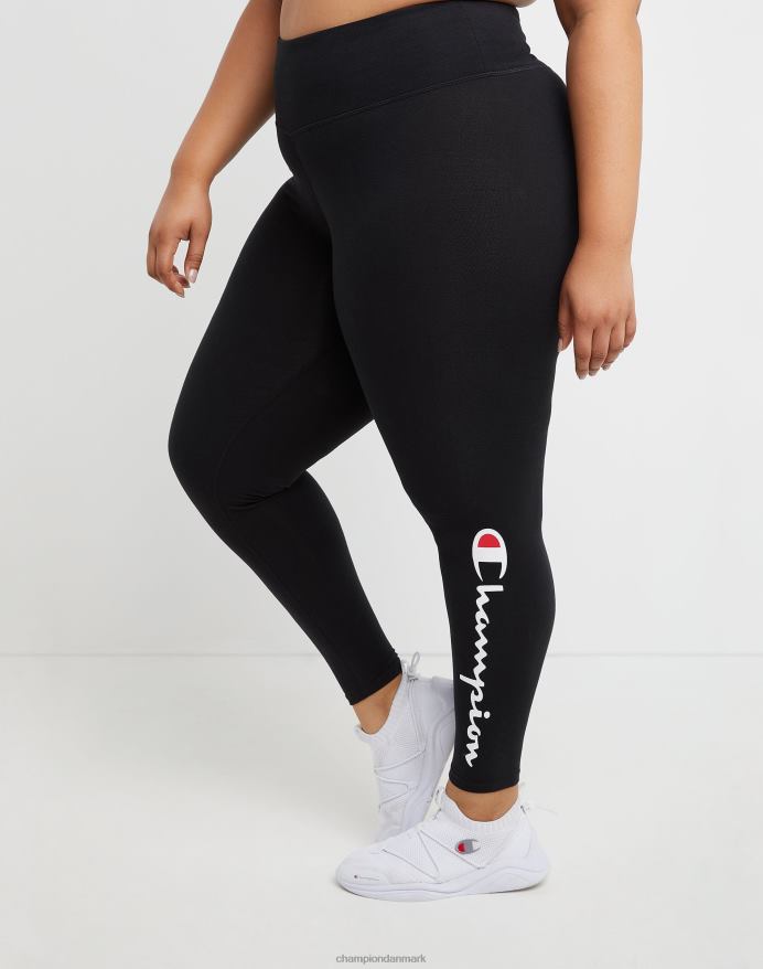 Champion plus autentiske 7/8 tights script logo 25.5 V6J661311 sort