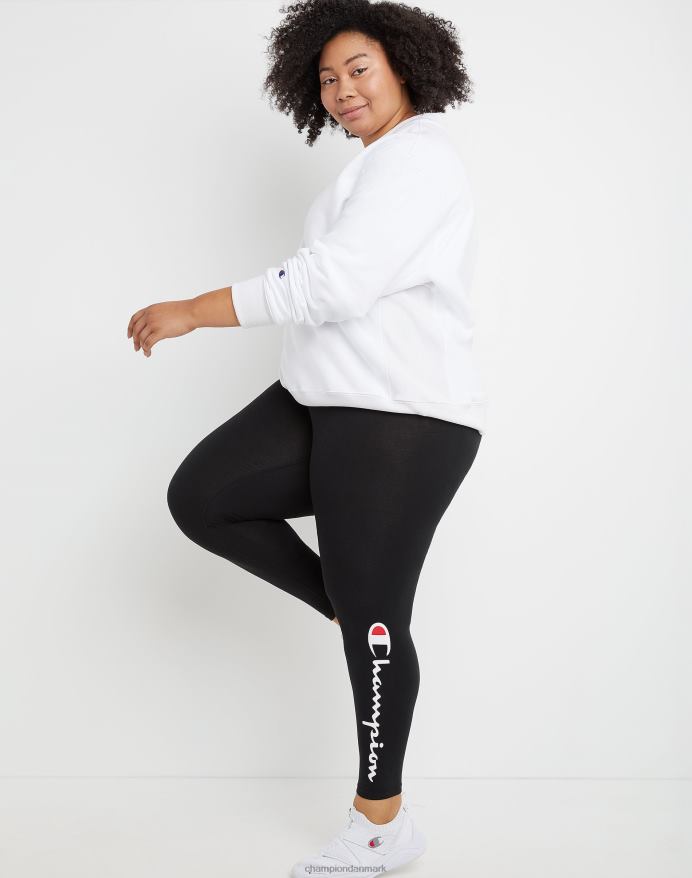 Champion plus autentiske 7/8 tights script logo 25.5 V6J661311 sort