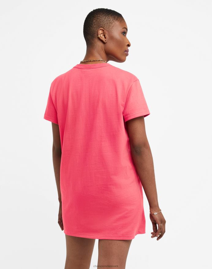 Champion t-shirt kjole script logo V6J661542 glad lyserød lyng