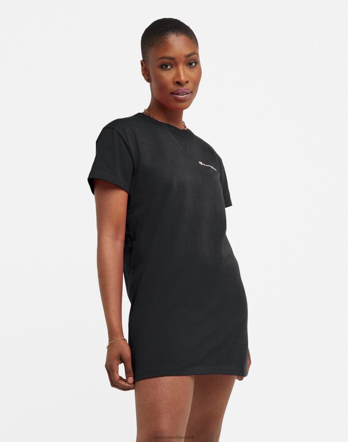 Champion t-shirt kjole script logo V6J661544 sort