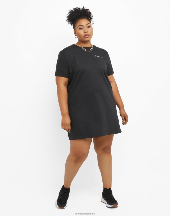 Champion t-shirt script logo (plus størrelse) V6J661546 sort