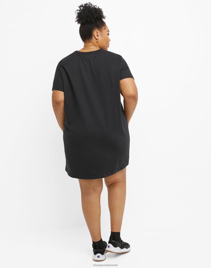 Champion t-shirt script logo (plus størrelse) V6J661546 sort