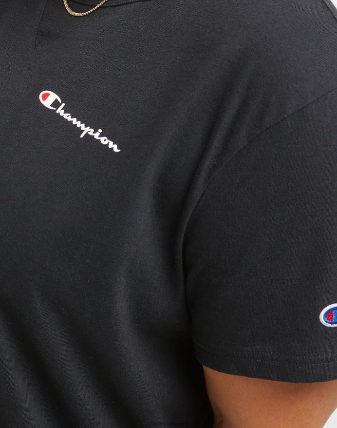 Champion t-shirt script logo (plus størrelse) V6J661546 sort