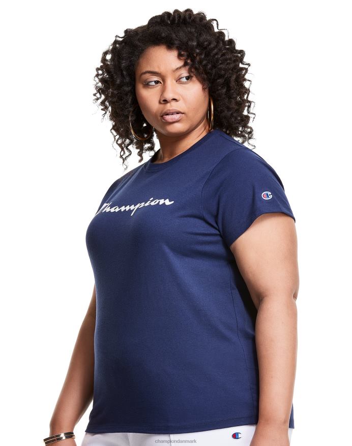 Champion plus klassisk tee script logo V6J661656 atletisk flåde