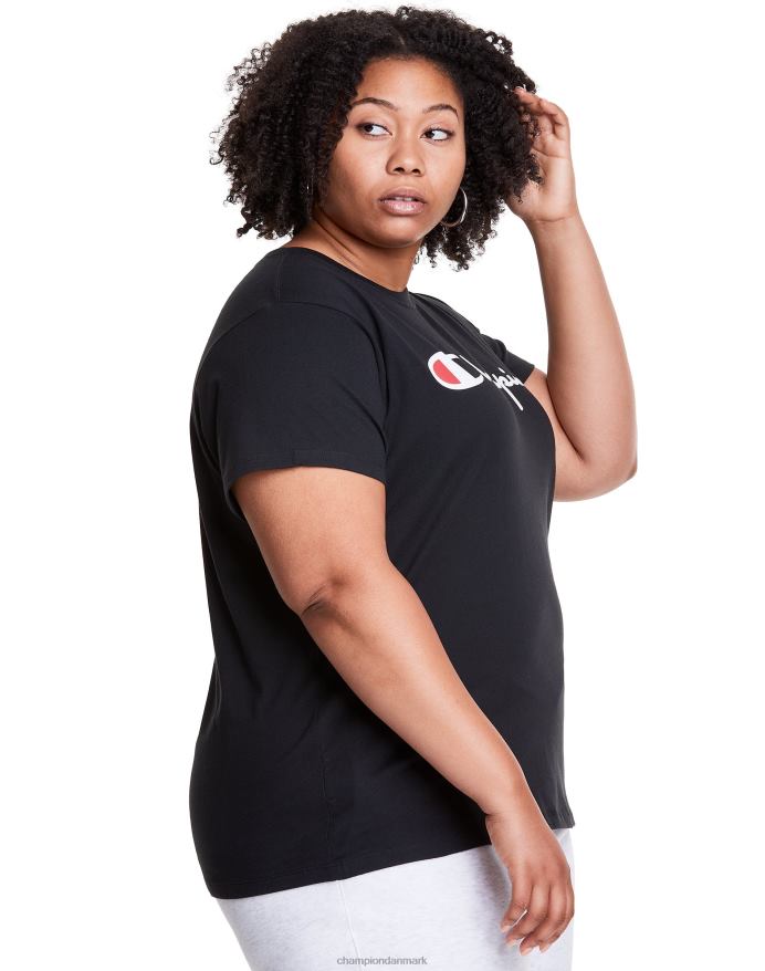 Champion plus letvægts t-shirt script logo V6J661651 sort