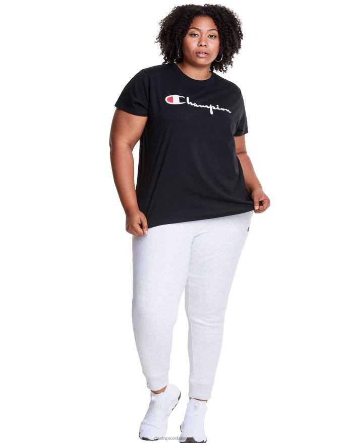 Champion plus letvægts t-shirt script logo V6J661651 sort