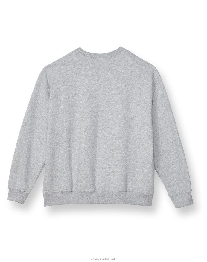 Champion plus powerblend fleece crew med script logo V6J661635 oxford grå