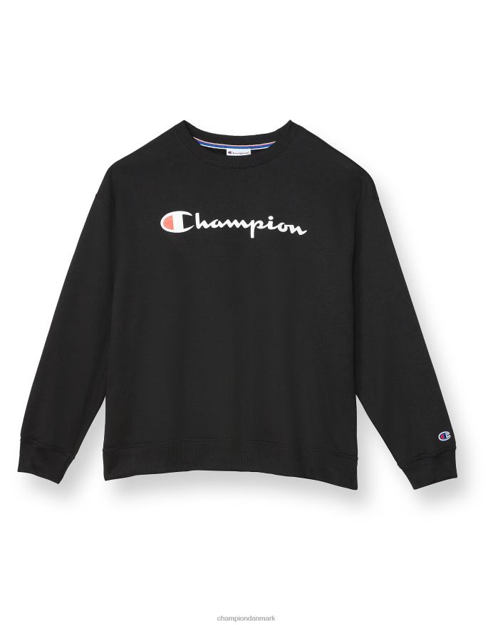Champion plus powerblend fleece crew med script logo V6J661637 sort
