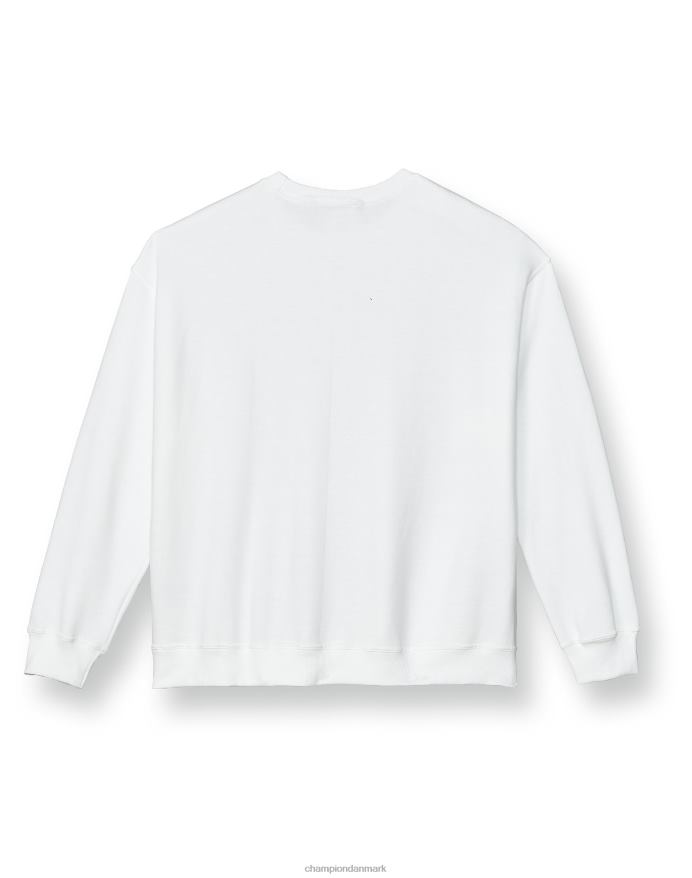 Champion plus powerblend fleece crew med script logo V6J661638 hvid
