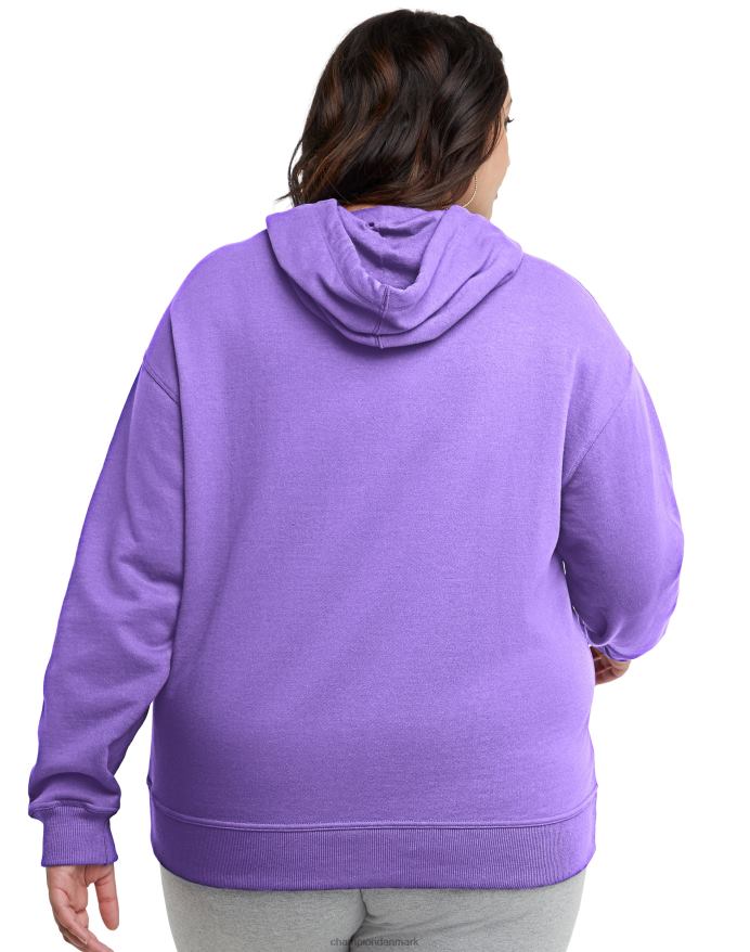 Champion plus powerblend fleece hættetrøje script logo V6J661640 kreativ lilla