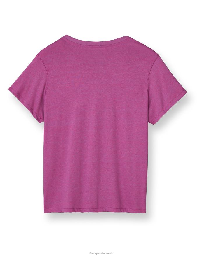 Champion plus powerblend v-udskæring c-logo V6J661647 wow pink/kreativ lilla x-dye