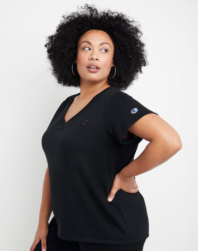Champion plus powerblend v-udskæring c-logo V6J661648 sort