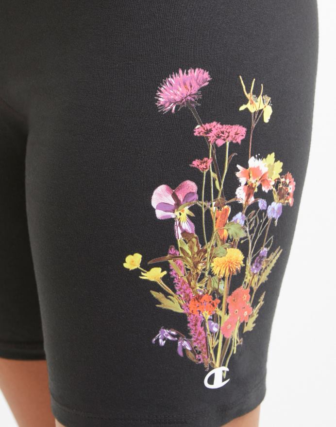 Champion autentiske cykelshorts blomstergrafik 7 V6J661443 sort