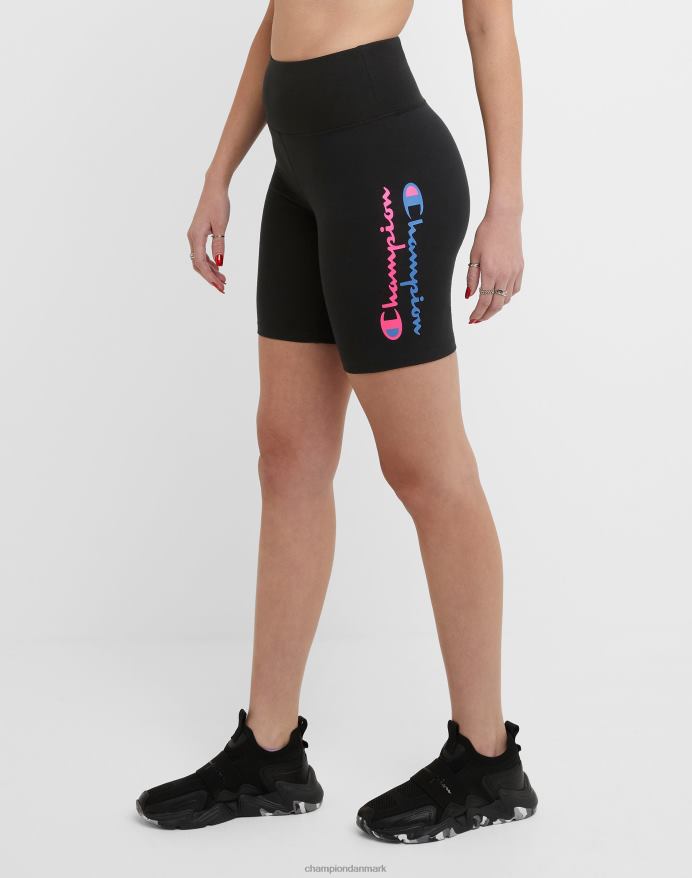 Champion autentiske cykelshorts klassiske script 7 V6J661451 sort