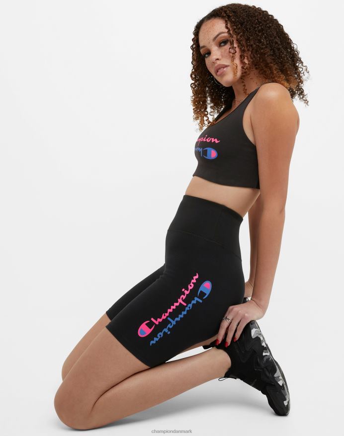 Champion autentiske cykelshorts klassiske script 7 V6J661451 sort