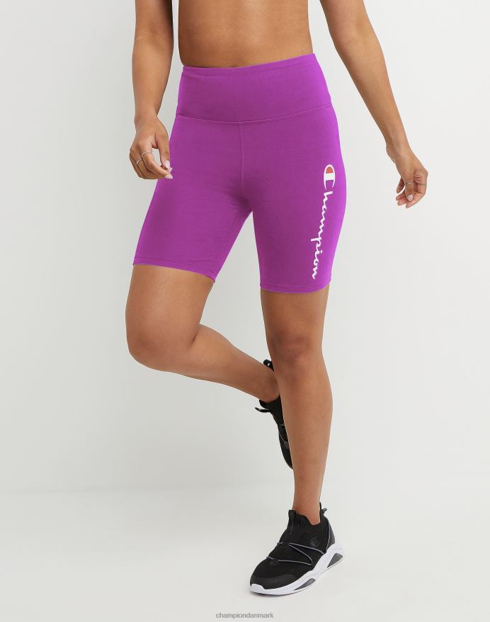Champion autentiske cykelshorts klassiske script 7 V6J661485 lilla kaktusblomst