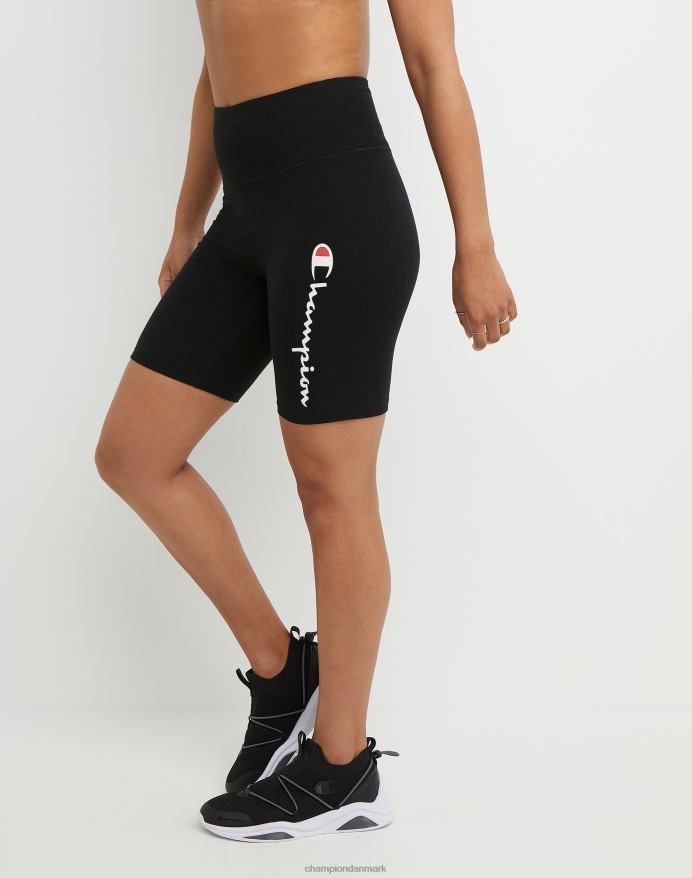 Champion autentiske cykelshorts klassiske script 7 V6J661486 sort