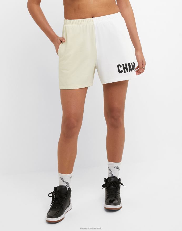 Champion højtaljede shorts tofarvet 5 V6J661442 frisk solbrun/hvid
