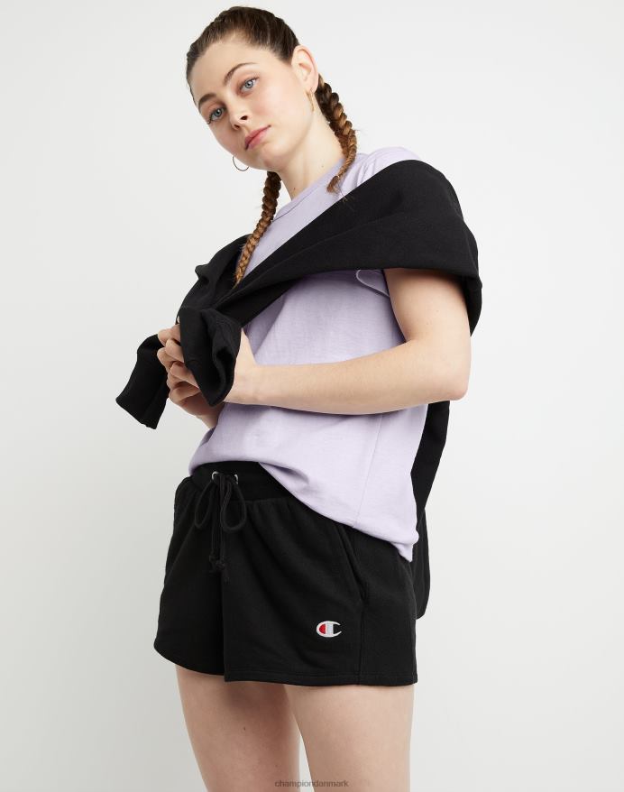 Champion omvendt vævede shorts c logo 3 V6J661508 sort