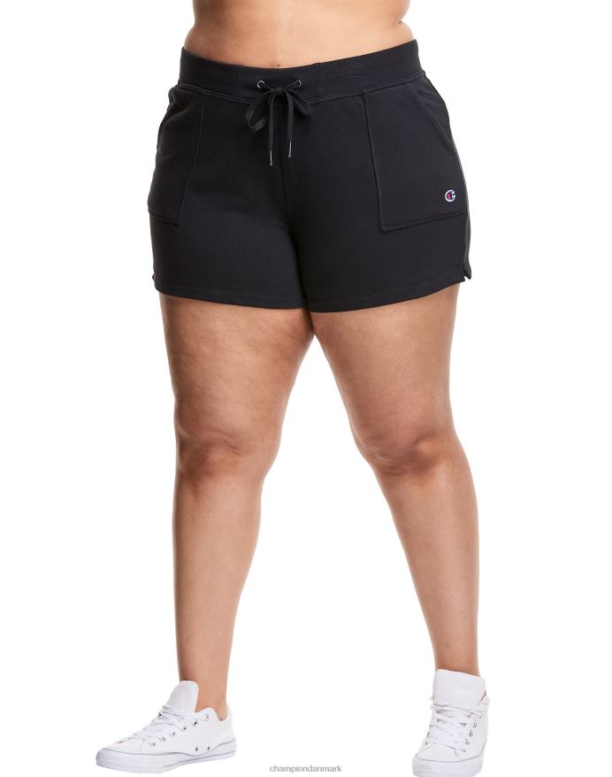 Champion plus campus franske frottéshorts 3 V6J661518 sort