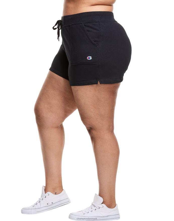 Champion plus campus franske frottéshorts 3 V6J661518 sort