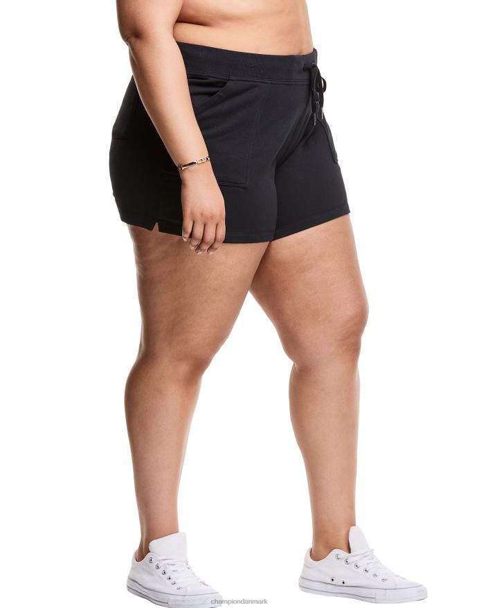 Champion plus campus franske frottéshorts 3 V6J661518 sort