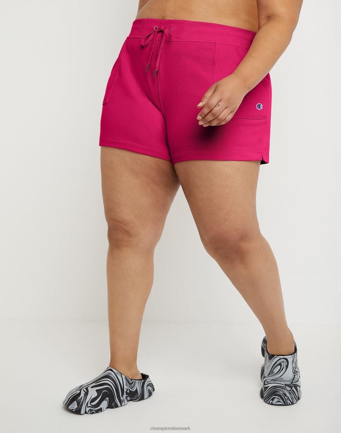 Champion plus campus franske frottéshorts 3 V6J661519 strawberry rouge