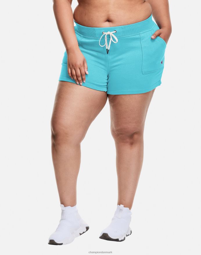 Champion plus campus franske frottéshorts 3 V6J661520 lys himmelblå
